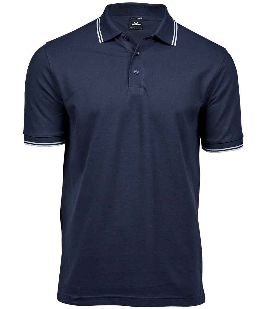 Tee Jays Luxury Stretch Tipped Polo Shirt - FRONT