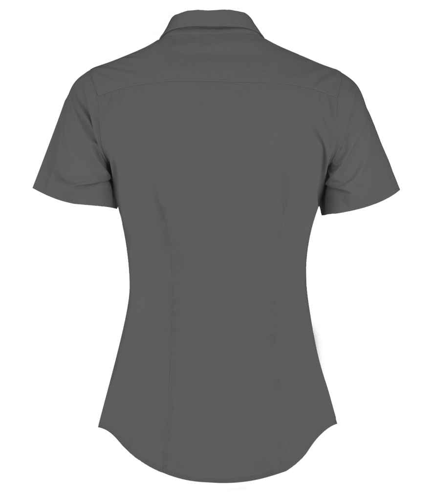 Kustom Kit Ladies Short Sleeve Tailored Poplin Shirt - BACK