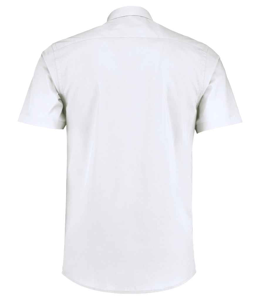 Kustom Kit Short Sleeve Tailored Poplin Shirt - BACK
