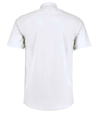 Kustom Kit Short Sleeve Tailored Poplin Shirt - BACK
