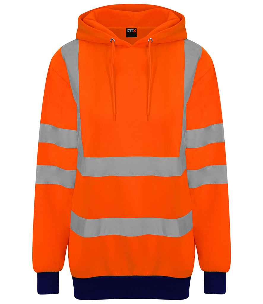 Pro RTX High Visibility Two Tone Hoodie - Orange/Navy - front
