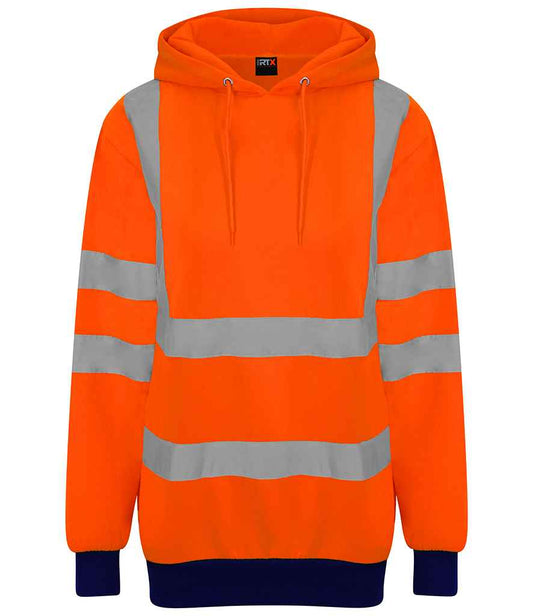 Pro RTX High Visibility Two Tone Hoodie - Orange/Navy - front