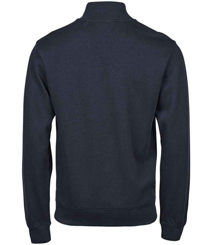 Tee Jays Ribbed Interlock Half Zip Sweatshirt - BACK