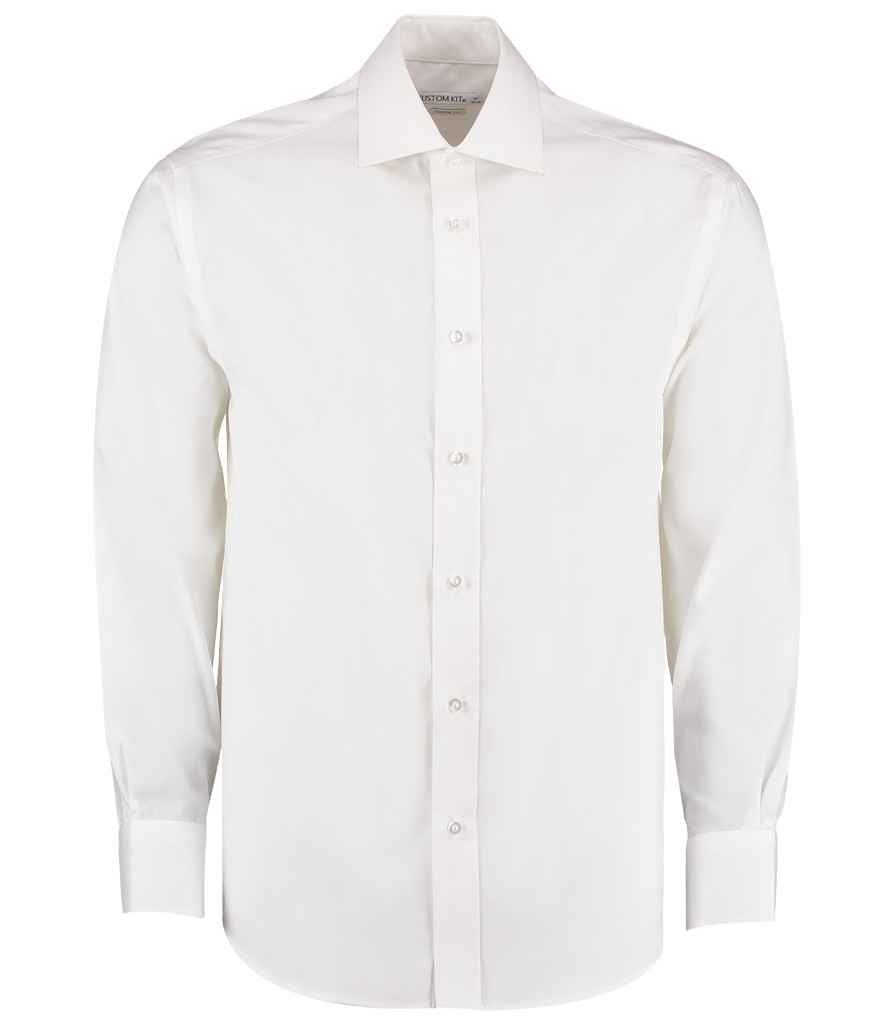 Kustom Kit Premium Long Sleeve Classic Fit Oxford Shirt - FRONT