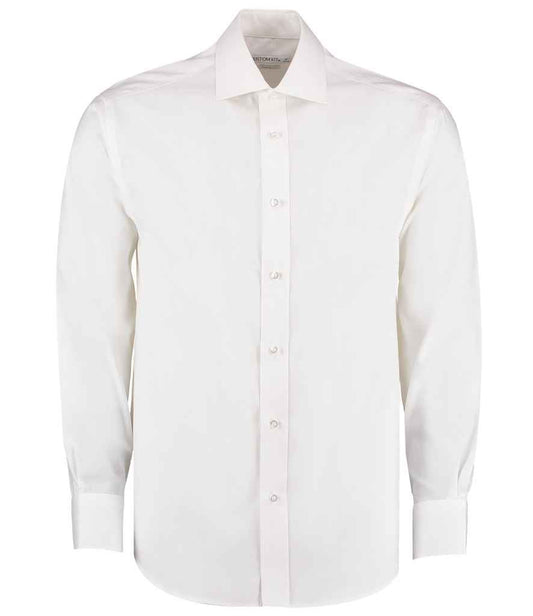 Kustom Kit Premium Long Sleeve Classic Fit Oxford Shirt - FRONT