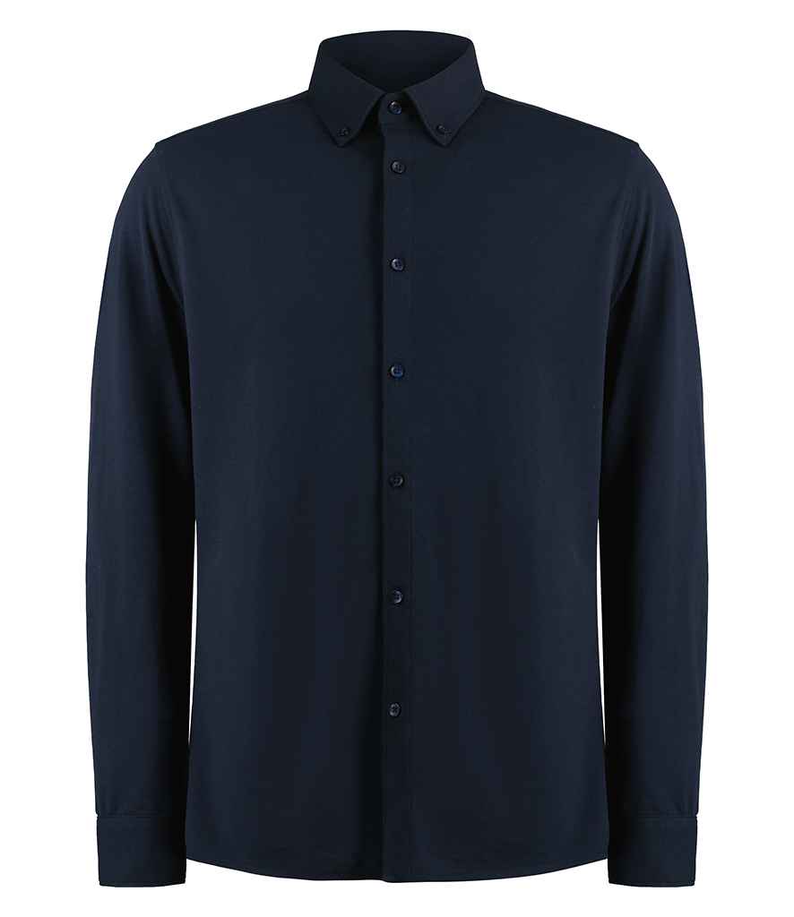 Kustom Kit Long Sleeve Superwash® 60°C Piqué Shirt - FRONT