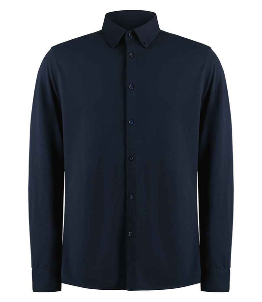 Kustom Kit Long Sleeve Superwash® 60°C Piqué Shirt - FRONT