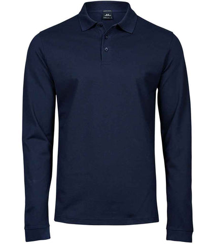 Tee Jays Luxury Stretch Long Sleeve Polo Shirt - FRONT