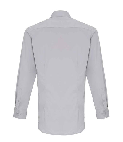 Premier Long Sleeve Stretch Fit Poplin Shirt - BACK