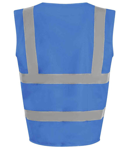 Pro RTX High Visibility Kids Waistcoat - Royal Blue - back
