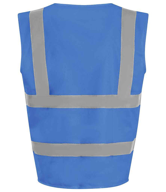 Pro RTX High Visibility Kids Waistcoat - Royal Blue - back