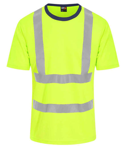 Pro RTX High Visibility T-Shirt - Yellow/Navy - front
