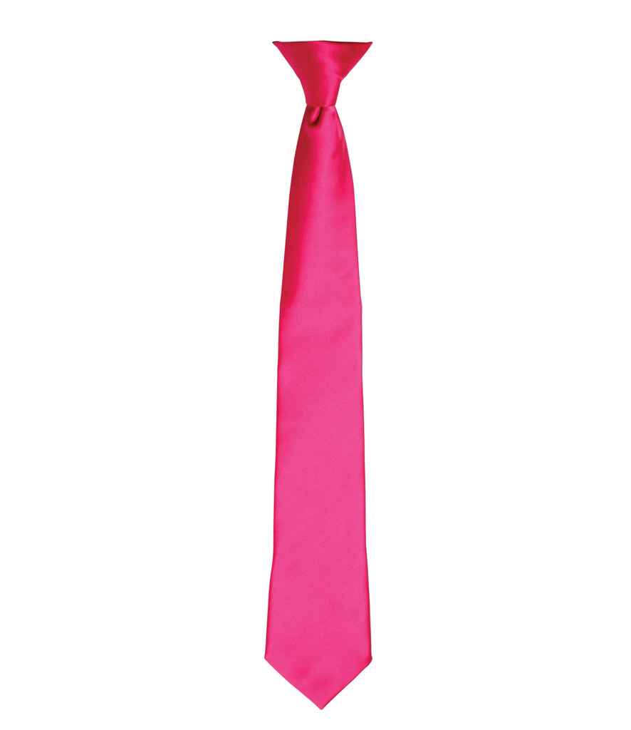 Premier 'Colours' Satin Clip Tie - FRONT