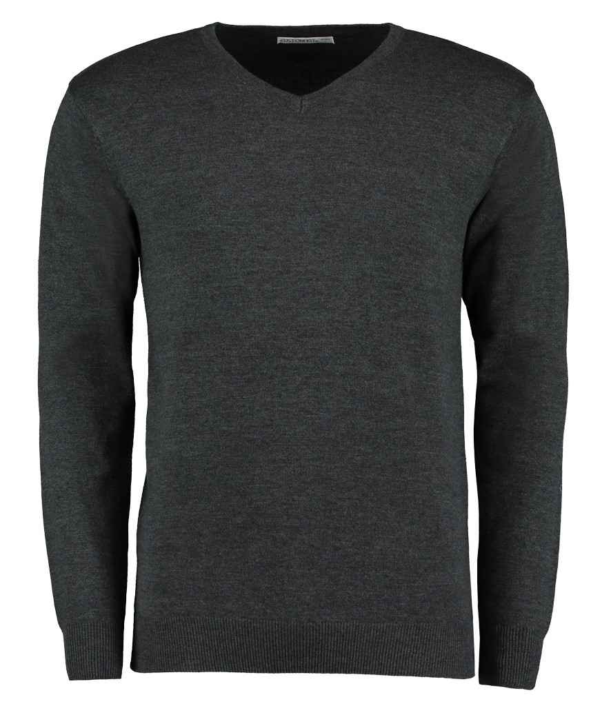 Kustom Kit Arundel Cotton Acrylic V Neck Sweater - FRONT