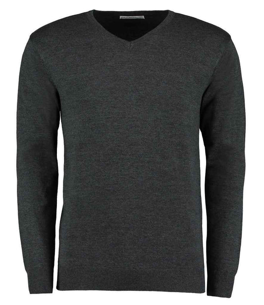 Kustom Kit Arundel Cotton Acrylic V Neck Sweater - FRONT