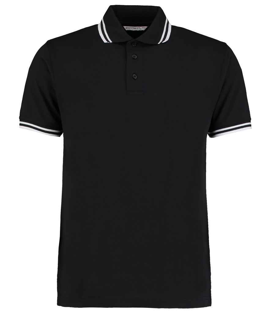 Kustom Kit Contrast Tipped Poly/Cotton Piqué Polo Shirt - FRONT