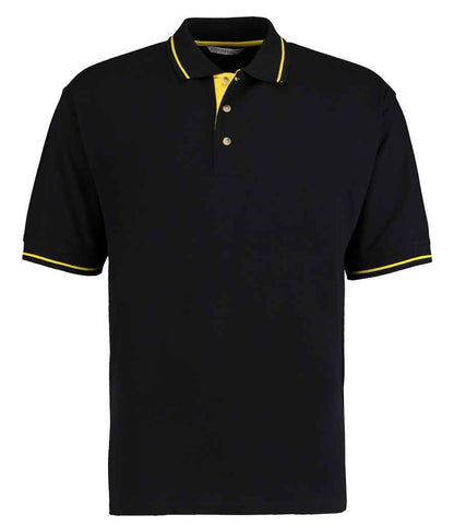 Kustom Kit St Mellion Tipped Cotton Piqué Polo Shirt - FRONT