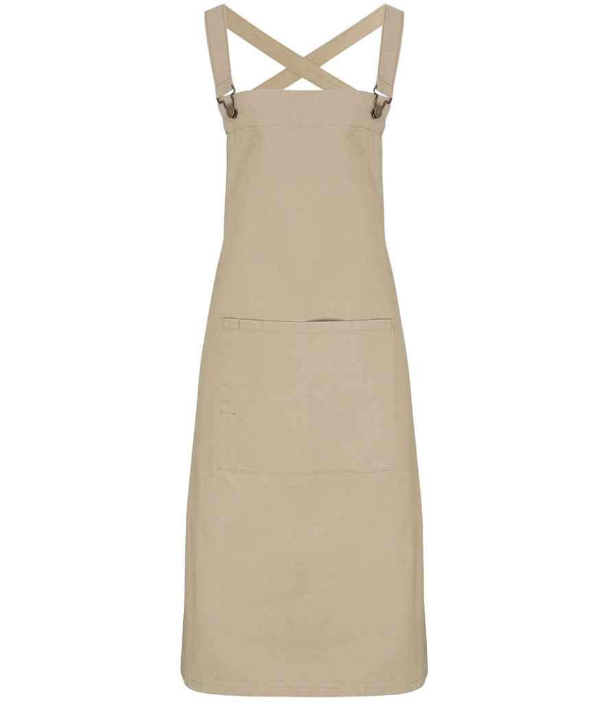 Premier Cross Back Barista Bib Apron - FRONT
