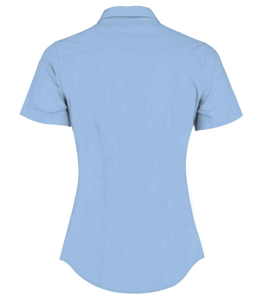 Kustom Kit Ladies Short Sleeve Tailored Poplin Shirt - BACK