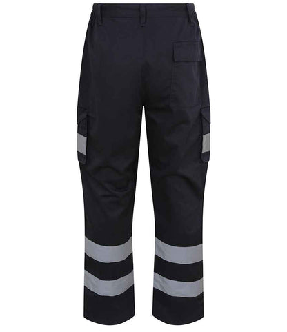 Pro RTX High Visibility Cargo Trousers - Navy - back