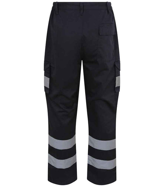 Pro RTX High Visibility Cargo Trousers - Navy - back