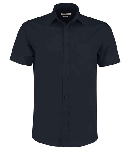 Kustom Kit Short Sleeve Tailored Poplin Shirt - FRONT