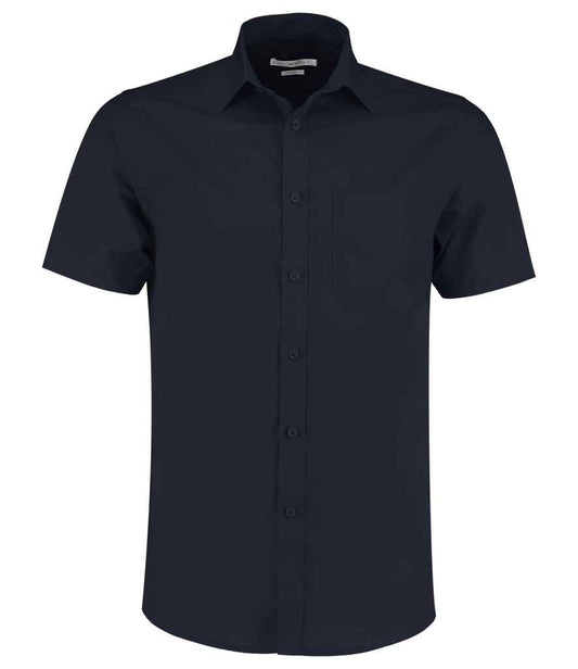 Kustom Kit Short Sleeve Tailored Poplin Shirt - FRONT