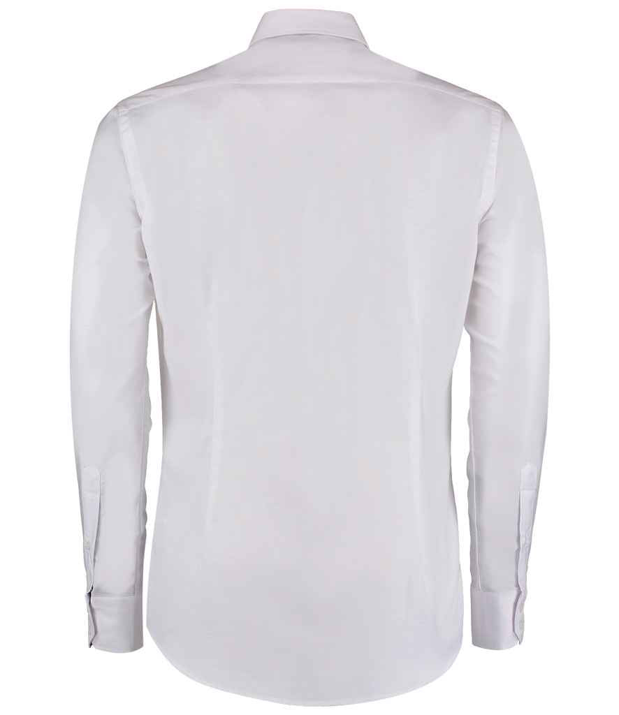 Kustom Kit Long Sleeve Slim Fit Workwear Oxford Shirt - BACK