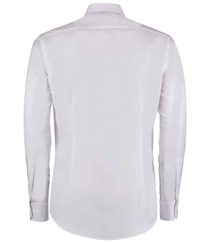 Kustom Kit Long Sleeve Slim Fit Workwear Oxford Shirt - BACK