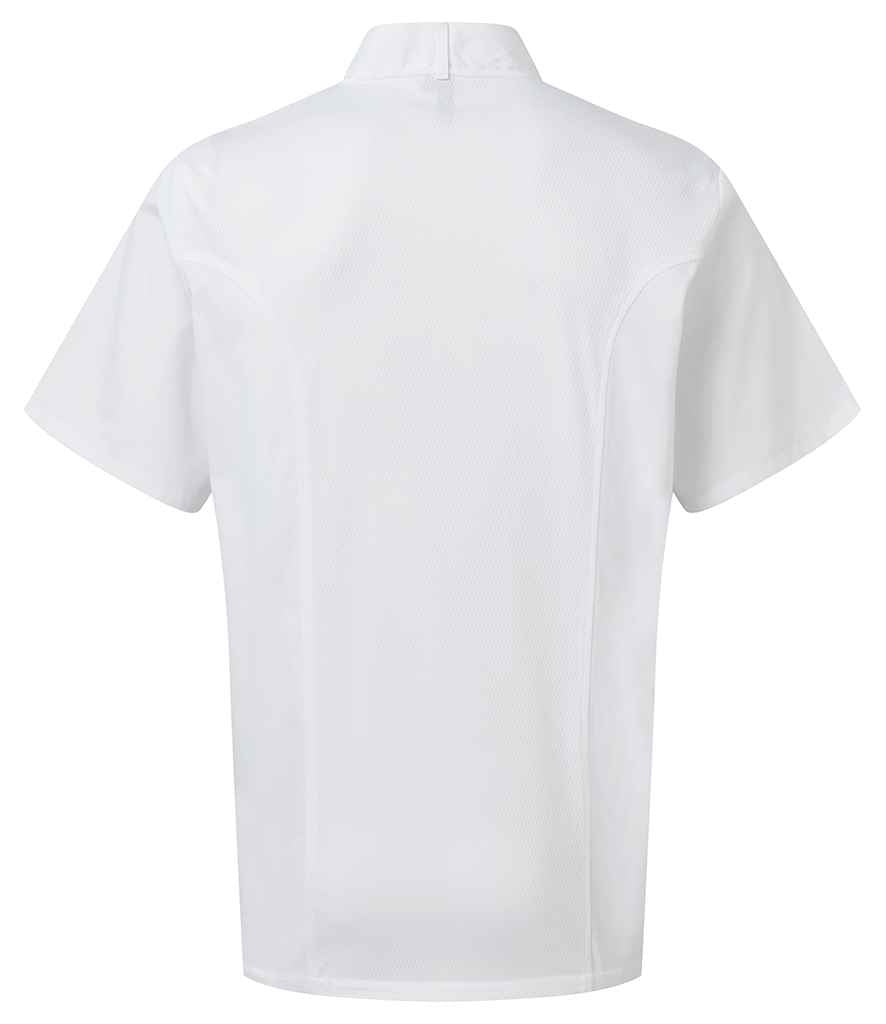 Premier Coolchecker® Short Sleeve Chef's Jacket - BACK
