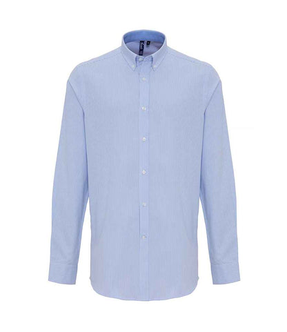 Premier Long Sleeve Striped Oxford Shirt - FRONT