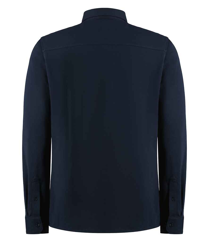 Kustom Kit Long Sleeve Superwash® 60°C Piqué Shirt - BACK
