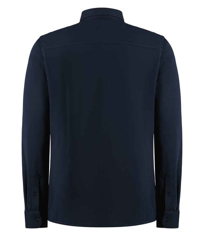 Kustom Kit Long Sleeve Superwash® 60°C Piqué Shirt - BACK