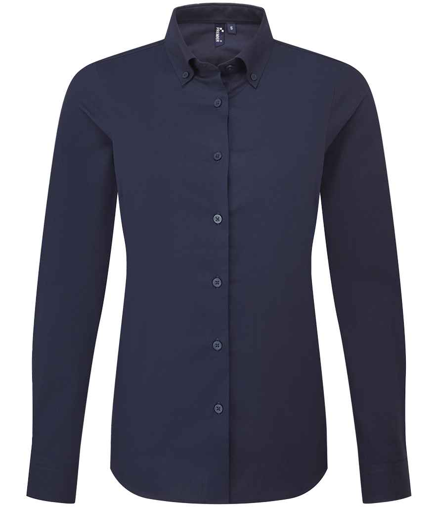 Premier Ladies Supreme Long Sleeve Oxford Shirt - FRONT