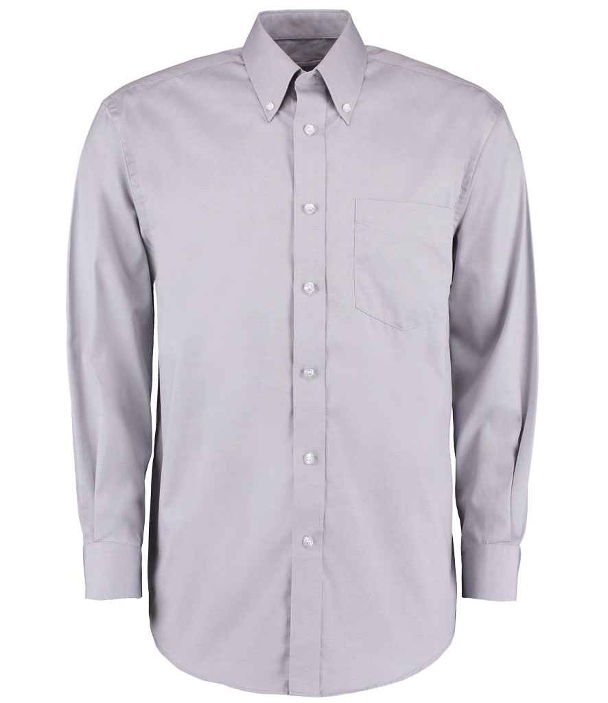 Kustom Kit Premium Long Sleeve Classic Fit Oxford Shirt - FRONT