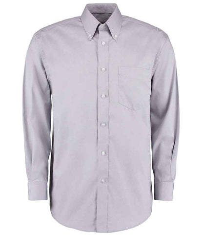 Kustom Kit Premium Long Sleeve Classic Fit Oxford Shirt - FRONT