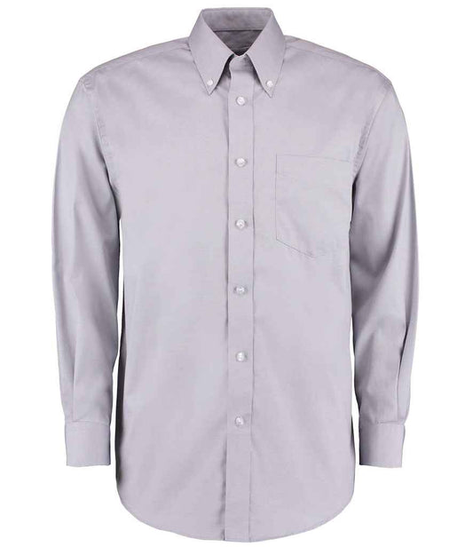 Kustom Kit Premium Long Sleeve Classic Fit Oxford Shirt - FRONT