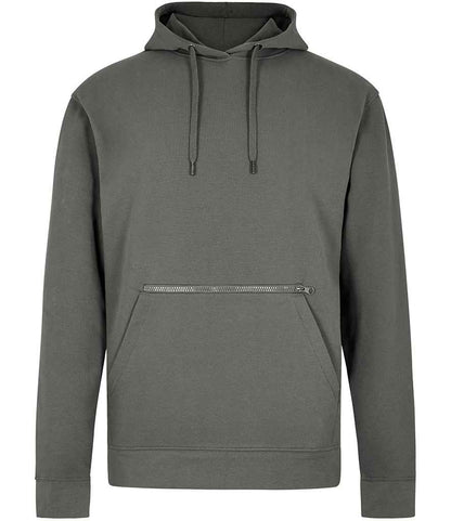 Kustom Kit Regular Fit Piqué Zipped Pocket Hoodie - FRONT