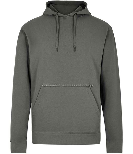 Kustom Kit Regular Fit Piqué Zipped Pocket Hoodie - FRONT