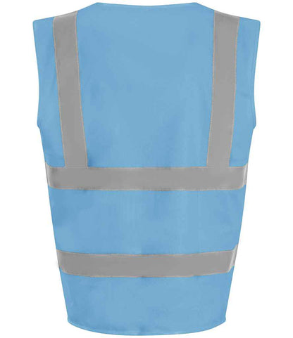Pro RTX High Visibility Waistcoat - Sky Blue - back
