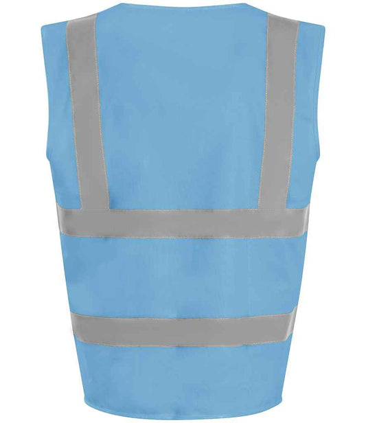 Pro RTX High Visibility Waistcoat - Sky Blue - back