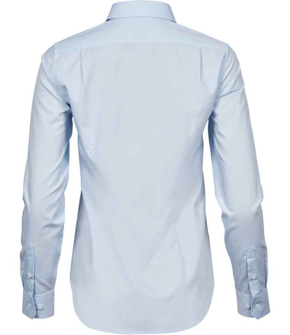 Tee Jays Ladies Stretch Luxury Long Sleeve Poplin Shirt - BACK