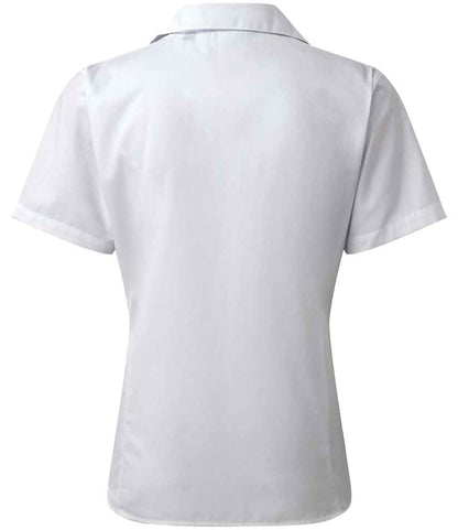 Premier Ladies Short Sleeve Poplin Blouse - BACK