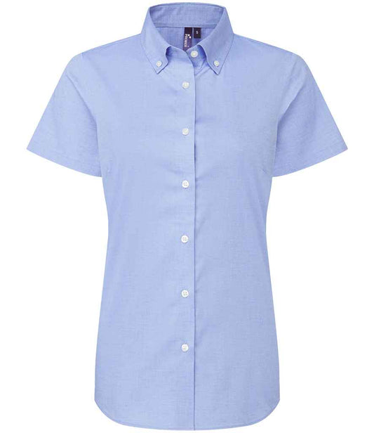 Premier Ladies Supreme Short Sleeve Oxford Shirt - FRONT