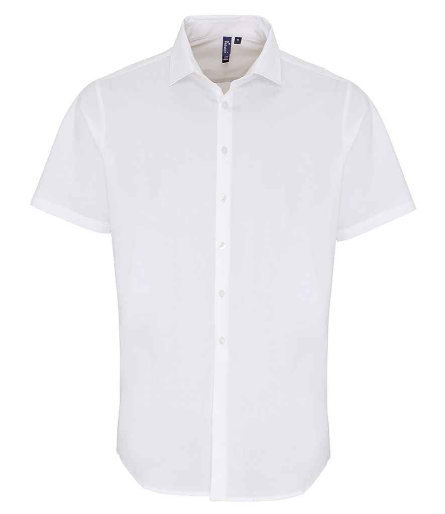Premier Short Sleeve Stretch Fit Poplin Shirt - FRONT