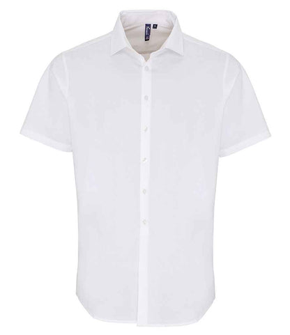 Premier Short Sleeve Stretch Fit Poplin Shirt - FRONT