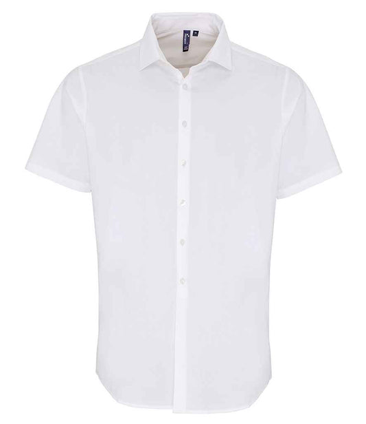 Premier Short Sleeve Stretch Fit Poplin Shirt - FRONT