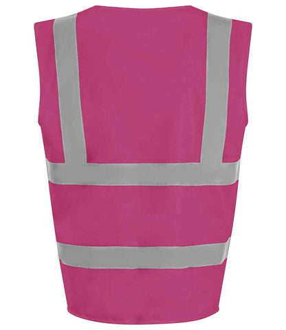 Pro RTX High Visibility Waistcoat - Raspberry - back