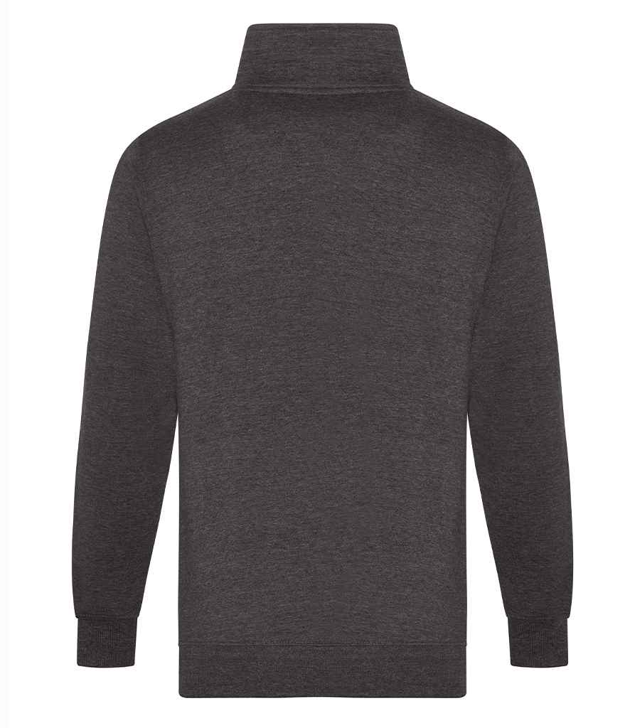 Pro RTX Pro 1/4 Neck Zip Sweatshirt - Charcoal - back
