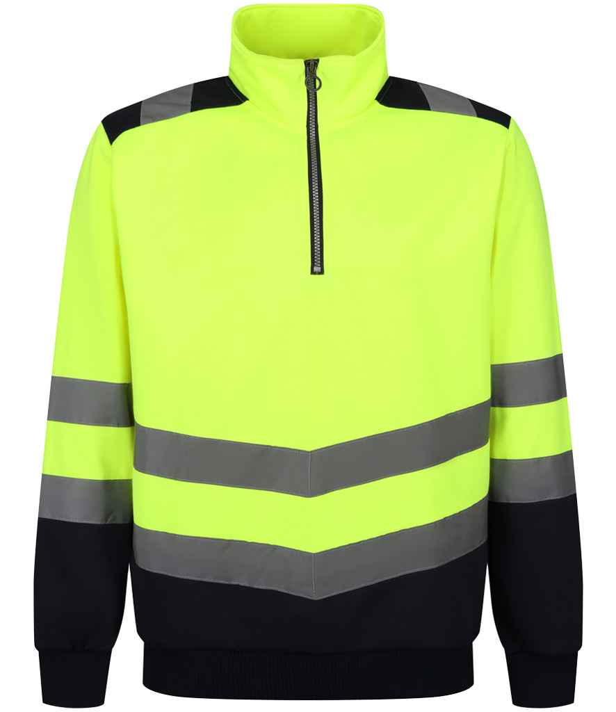 Regatta High Visibility Pro 1/4 Zip Sweatshirt - FRONT